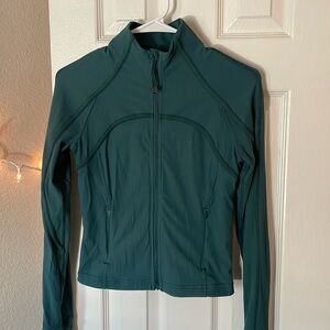 Lululemon Ribbed Nulu Cropped Define Jacket, Green Jasper size 6
